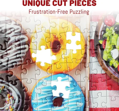 Miniatura 3 de BenBen Rompecabezas para adultos de 1000 piezas, rompecabezas de picnic de primavera con patrones en la parte posterior, rompecabezas desafiantes