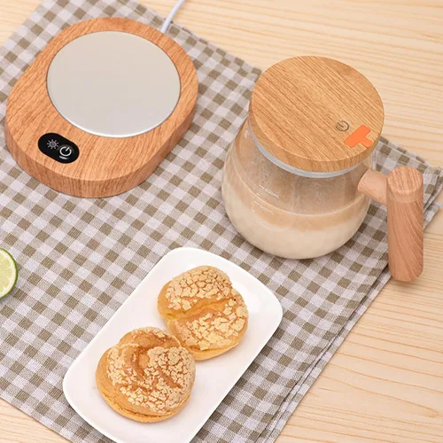 Miniatura 7 de Taza de café autoagitable, taza de mezcla eléctrica de alta velocidad con posavasos termostáticos de 55°, taza mezcladora eléctrica adecuada