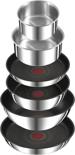 Miniatura 2 de Tefal Ingenio Preference ON - Juego de sartenes antiadherentes de inducción de 13 piezas, sartenes de 24 y 11.0 in, cacerolas de 16 y 7.9 in, wok
