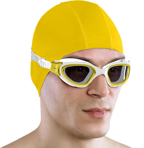 Miniatura 57 de AqtivAqua DX - Gafas de natación con visión amplia para adultos, hombres y mujeres, antiempañamiento y sin fugas Gafas negras + funda plateada