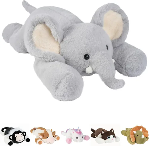 Miniatura 10 de GILFWM Animales de peluche con peso de gato - 21.3" Almohada de juguete linda, regalos de peluche para niños, niñas y adultos, 3 lbs, felpa suave