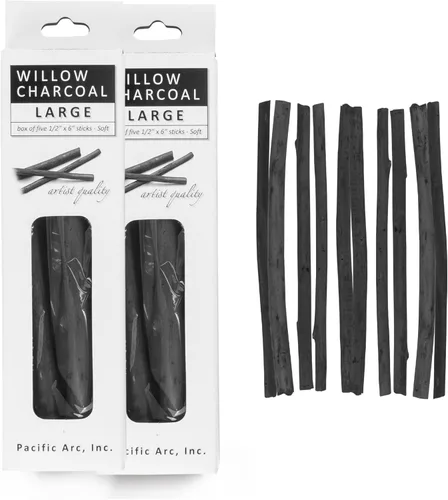 Miniatura 11 de Pacific Arc Artist Vine Charcoal - 4 palitos de carbón suave, negro para dibujar, dibujar y dibujar