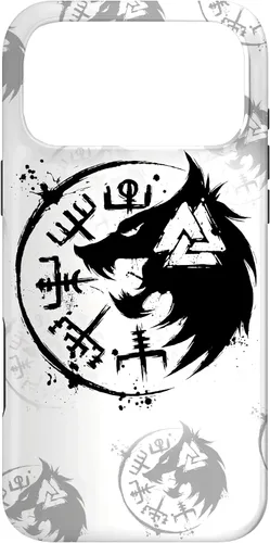Miniatura 21 de iPhone 14 Plus Fenrir Wolf Fenris-Wolf - Viking Vegvisir Valknut Case
