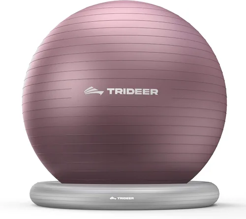 Miniatura 11 de Trideer Yoga Ball Chair with Base for Office Desk, Exercise & Stability Ball Seat, Pilates Ball for Core Training, Pregnancy Ball for Comfort, Back