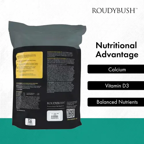 Miniatura 5 de RoudyBush Alimento bajo en grasa para pájaros y pollitos adultos, comida diaria para aves, pellets hechos con maíz, trigo y soja, pellets bajos