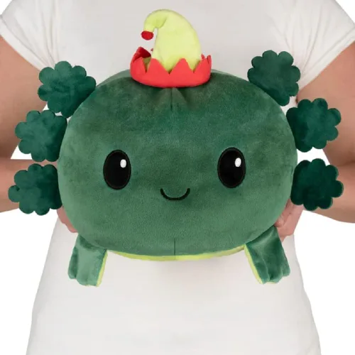 Miniatura 9 de TeeTurtle - Peluche de gran pulpo reversible, original, diseño patentado, negro y con rayas del color del arcoíris, feliz y enojado, muestra tu