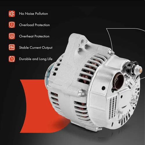 Miniatura 6 de A-Premium Alternador compatible con Jaguar XJ6 1993-1997, XJR 1995-1997, XJS 1995-1996, Vanden Plas 1993-1997, 4.0L, 12V 120A polea de 5 ranuras