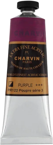 Miniatura 149 de Charvin Pintura acrílica profesional extrafina – verde absenta, tubo de 2.1 fl oz, pigmentos de triple fresado, resistente a la luz, pinturas