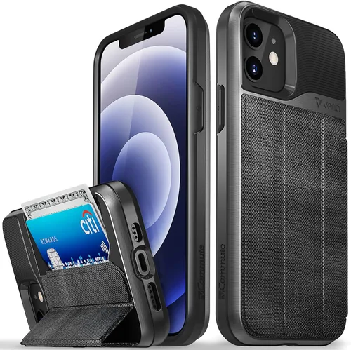 Miniatura 19 de VENA vCommute - Funda tipo cartera compatible con Apple iPhone 12 Pro Max (6.7 pulgadas) (protección contra caídas de grado militar), funda de cuero
