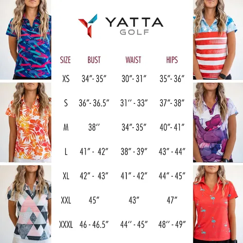Miniatura 2 de YATTA GOLF Polo de golf para mujer resistente a las arrugas absorbe la humedad y cuello en V para mujer