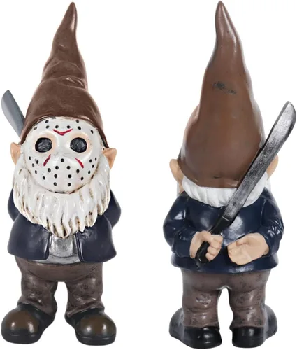 Miniatura 12 de SPINNDO Decoración de terror, regalos de dedo medio, decoración de jardín, gnomos, estatuas de jardín