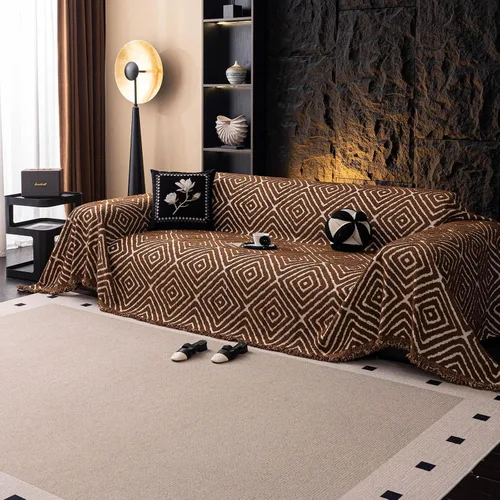 Miniatura 54 de ROOMLIFE Manta Funda Azteca Bohemia para Sofá, Decoración del Hogar Estilo Granja, Fundas de Sofá para Loveseat, Sofás de 2/3 Cojines, Apta