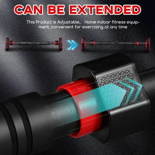 Miniatura 6 de ULTECHNOVO Barra de dominadas ajustable para puerta, sin taladro, barra de entrenamiento de fuerza, equipo portátil de gimnasio en casa con bloqueo