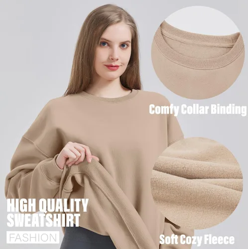 Miniatura 3 de onlylan Cloud - Sudadera de gran tamaño para mujer, cuello redondo, sudadera de moda de otoño 2023, suéteres con capucha