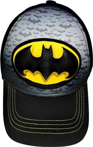 Miniatura 4 de DC Comics Batman - Gorra de béisbol 3D negra para niños de 2 a 5 años, Amarillo
