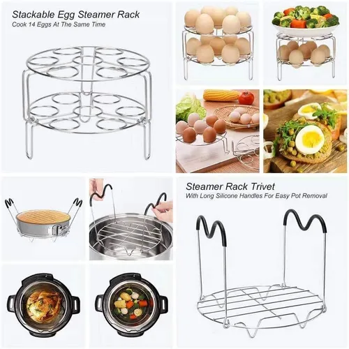 Miniatura 6 de Instant Pot - Juego de accesorios para olla a presión de 6 cuartos de galón y 8 cuartos de galón, 2 cestas de vapor, molde desmontable, molde
