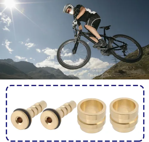 Miniatura 2 de Juego de 8 unidades de manguera de freno de disco hidráulico para bicicleta, manguera de freno de oliva, kit de reparación de tornillos de púa