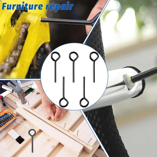 Miniatura 5 de Abeillo Paquete de 5 llaves Allen de 1/8 pulgadas, llave hexagonal para puerta de barra de empuje, llave hexagonal estándar con bucle completo