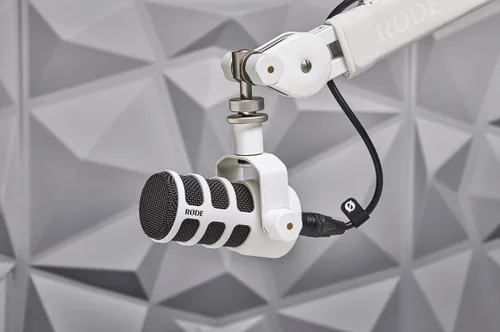 Miniatura 5 de RØDE PodMic - Micrófono cardioide de transmisión dinámica, color blanco PodMic Blanco