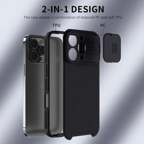 Miniatura 7 de Funda magnética para iPhone 16 Pro Max, funda protectora de cámara para iPhone 16 Pro Max [compatible con carga MagSafe] con cubierta deslizante