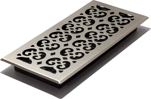 Miniatura 13 de Placa embellecedora cromada Decor Grates con ornamento Acabado cepillo níquel (Brushed Nickel Finish)
