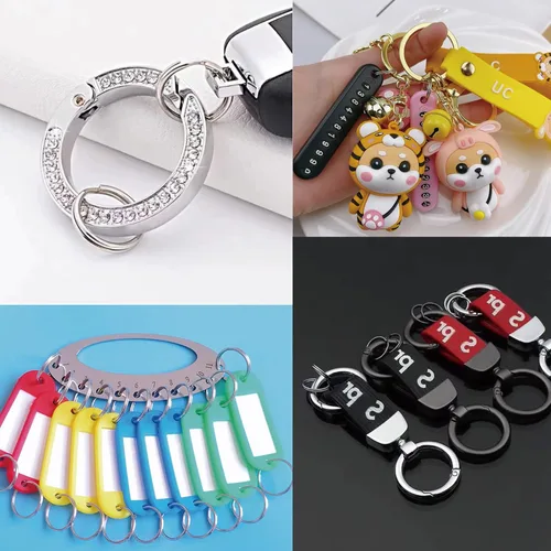 Miniatura 7 de 200 piezas de mini anillo de salto dividido de 0.394 pulgadas con doble bucles, pequeños anillos redondos de metal negro, conectores para hacer