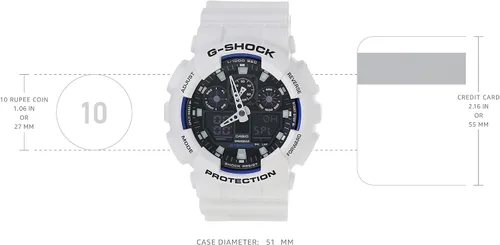 Miniatura 3 de Casio Mens G SHOCK Velocity Analog-Digital Deporte cuarzo reloj NWT GA-100B-7A