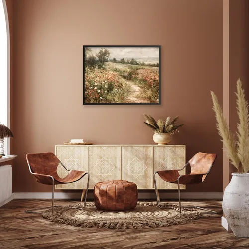 Miniatura 5 de Arte de pared de paisaje con flores silvestres y naturaleza, póster floral botánico retro, pinturas de plantas de cabaña, impresiones en lienzo