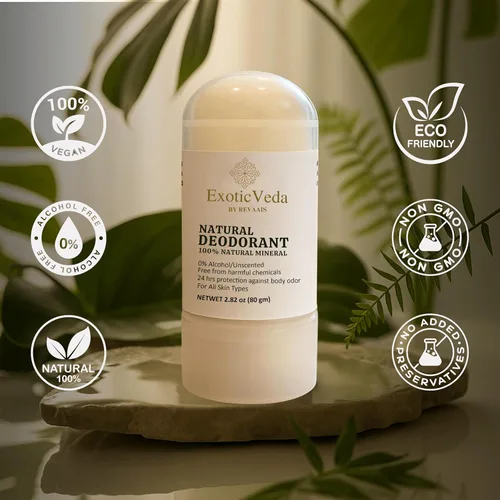 Miniatura 7 de Desodorante de cristal natural roll-on – Desodorante sin aluminio para pieles sensibles, hombres y mujeres, unisex, apto para bolsillo, sin