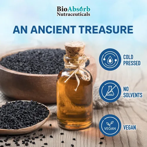 Miniatura 5 de Bio Absorb - Cápsulas de aceite de semilla negra, suministro para 82 días, aceite de semilla de comino negro puro prensado en frío (Nigella Sativa)