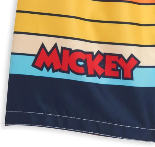 Miniatura 6 de Disney Conjunto de traje de baño y camiseta de Mickey Mouse para niños pequeños, Azul-Blanco