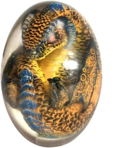 Huevo de dragón de lava de cristal, huevo de dragón transparente, huevo de dragón de lava, huevos de cristal, huevos de dragón de lava decorativos,