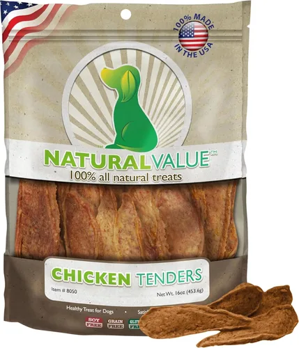 Loving Pets Natural Value All Natural Soft Chew Chicken Tenders - Golosina para perros, 14 onzas