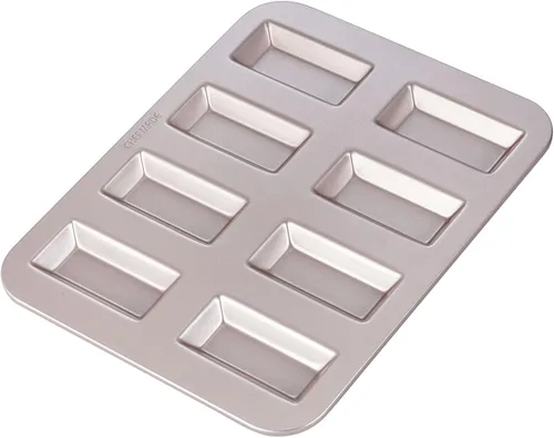 Miniatura 9 de CHEFMADE Juego de moldes para pasteles de brownie, 2.4 pulgadas, 4 unidades, antiadherentes, cuadrados, para magdalenas, para horno y hornear