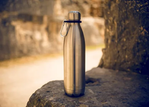Miniatura 5 de Greens Steel Botella de agua de acero inoxidable - 17 onzas, acero Pared doble aislada al vacío con tapa de rosca/a prueba de fugas Cantín