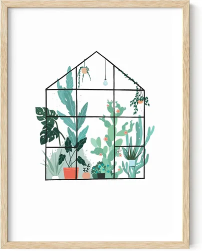 Miniatura 10 de HAUS AND HUES Arte botánico para pared, impresiones suculentas, póster moderno de plantas con diseño de invernadero para decoración del hogar