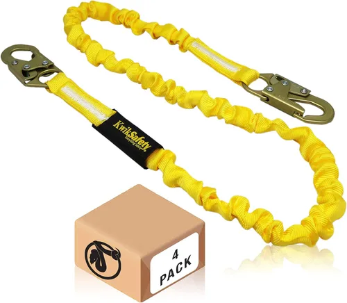 Miniatura 11 de KwikSafety - Charlotte, NC - Rattler [2 Pack] Amortiguador interno de choque de una pierna de 6 pies Cordón de seguridad OSHA ANSI Equipo