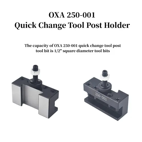 Miniatura 3 de waltyotur OXA 250-001 Soporte de poste de herramienta de cambio rápido, poste de herramienta de cambio rápido para mini torno, soporte de cambio