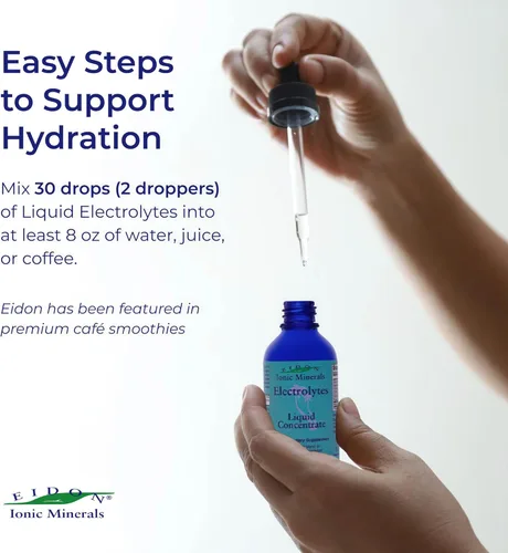 Miniatura 4 de Eidon Electrolytes - Gotas de electrolito líquido, suplemento de minerales iónicos para agregar al agua, reposición y equilibrio del equilibrio