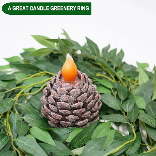 Miniatura 4 de 3 hebras de vides de Ruscus italiano artificial de 78" de seda, guirnalda de vegetación italiana de Ruscus verde con hojas verdes, vides