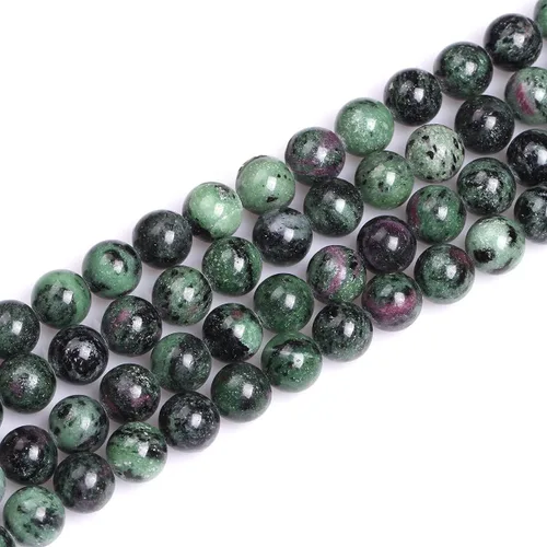 Miniatura 10 de GEM-Inside - Cuentas sueltas de ágata verde con bandas de energía natural, cuentas de energía natural para hacer joyas, 0.315 in, redondas, 15 Ágata