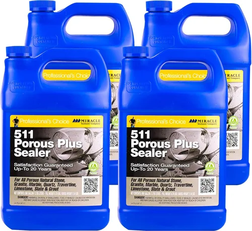 Miracle Sealants 511 Porous Plus - Sellador penetrante prémium para encimeras, piedras y azulejos, paquete de 4