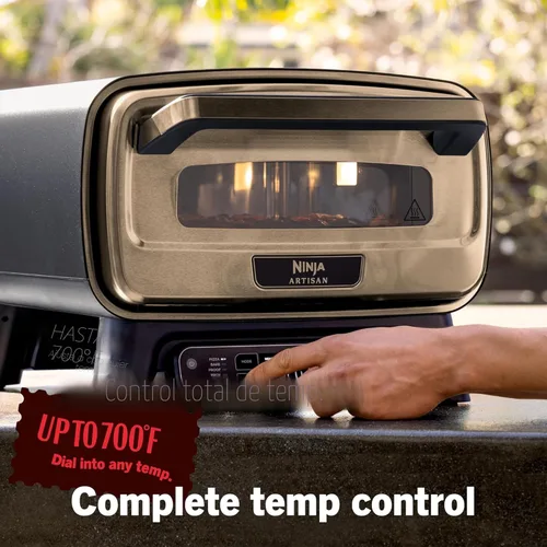 Miniatura 6 de Ninja Artisan MO201BL1 - Horno de pizza para exteriores, 12 pulgadas, pizza de 3 minutos, napolitano, corteza fina, New York Chicago, personalizado