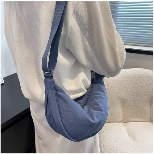 Miniatura 4 de Crescent Bag for Women Men Nylon Crossbody Bag Lightweight Hobo Sling bag Small Shoulder Bag Purse Dumpling Bag
