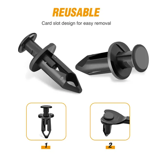 Miniatura 8 de GOOACC 100 clips de guardabarros para el cuerpo, remaches para el motor, debajo de la cubierta, clips de protección contra salpicaduras para Honda