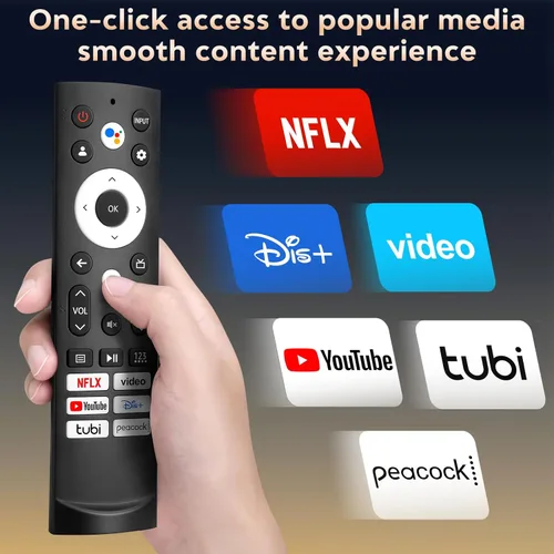 Miniatura 3 de Reemplazo de control remoto por voz para Hisense Smart Google TV, compatible con Hisense QLED UHD Mini-LED ULED Google TVs