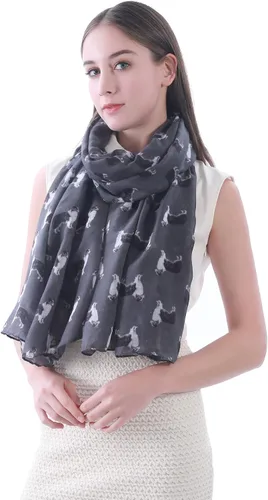 Miniatura 2 de Border Collie - Bufanda ligera con estampado de perro para mujer