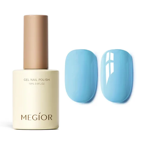 Miniatura 106 de MEGIOR Esmalte de uñas de gel blanco de 0.5 fl oz, color blanco antiguo, secado con luz UV, esmalte de gel francés, arte de uñas, salón de manicura