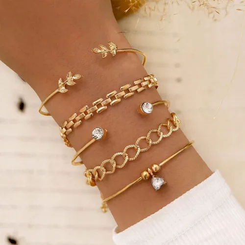 Miniatura 39 de Long tiantian Pulsera de oro gruesa para mujer, pulseras de oro delicadas, pulseras para mujer, pulseras apilables de eslabones de cadena