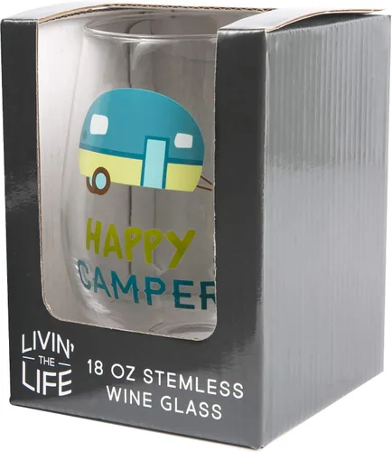 Miniatura 6 de Pavilion Gift Company - Lakeaholic - Copa de vino sin tallo de 18 onzas